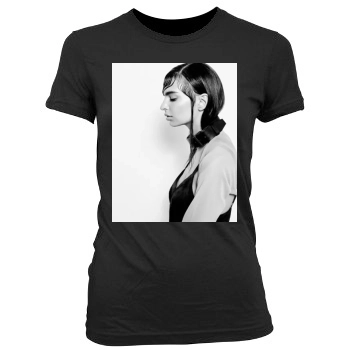 Emily Ratajkowski Women's Junior Cut Crewneck T-Shirt