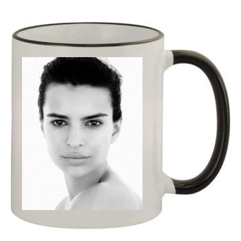 Emily Ratajkowski 11oz Colored Rim & Handle Mug