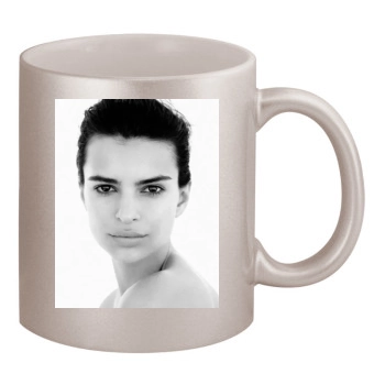 Emily Ratajkowski 11oz Metallic Silver Mug