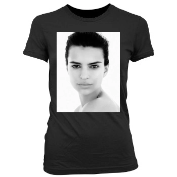 Emily Ratajkowski Women's Junior Cut Crewneck T-Shirt