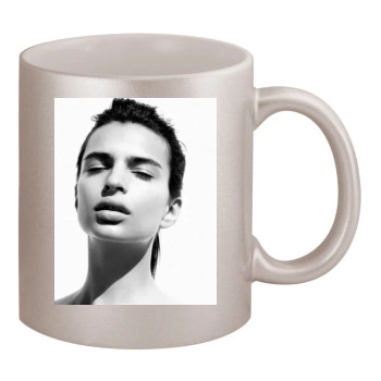 Emily Ratajkowski 11oz Metallic Silver Mug