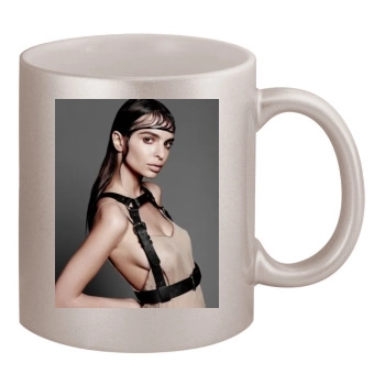 Emily Ratajkowski 11oz Metallic Silver Mug