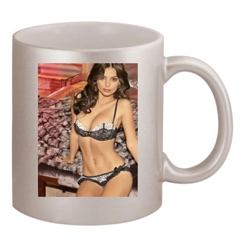 Emily Ratajkowski 11oz Metallic Silver Mug