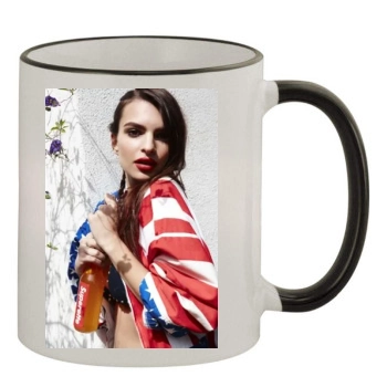 Emily Ratajkowski 11oz Colored Rim & Handle Mug