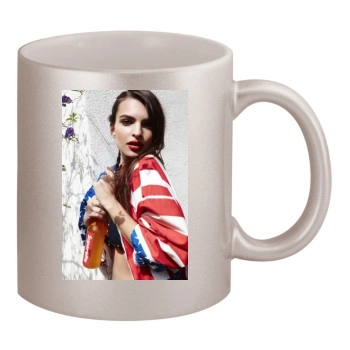 Emily Ratajkowski 11oz Metallic Silver Mug