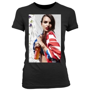 Emily Ratajkowski Women's Junior Cut Crewneck T-Shirt