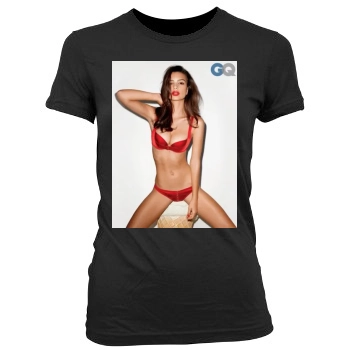 Emily Ratajkowski Women's Junior Cut Crewneck T-Shirt