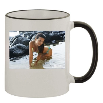 Emily Ratajkowski 11oz Colored Rim & Handle Mug