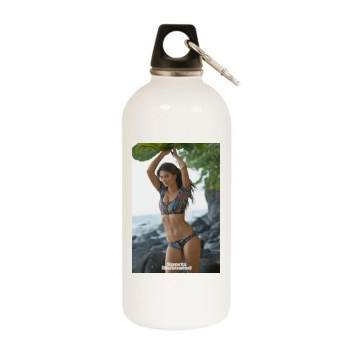 Emily Ratajkowski White Water Bottle With Carabiner