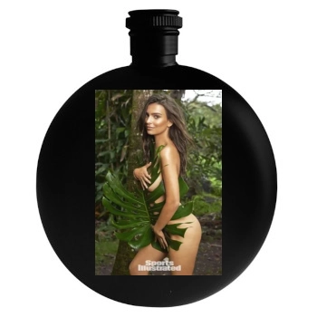 Emily Ratajkowski Round Flask