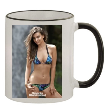 Emily Ratajkowski 11oz Colored Rim & Handle Mug