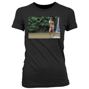 Emily Ratajkowski Women's Junior Cut Crewneck T-Shirt