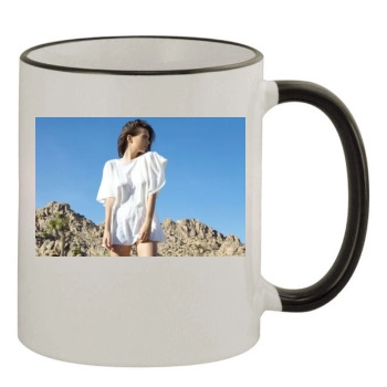 Emily Ratajkowski 11oz Colored Rim & Handle Mug