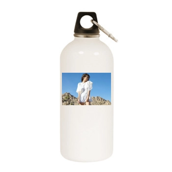 Emily Ratajkowski White Water Bottle With Carabiner