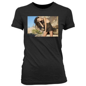 Emily Ratajkowski Women's Junior Cut Crewneck T-Shirt