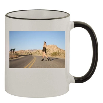 Emily Ratajkowski 11oz Colored Rim & Handle Mug