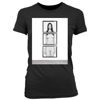 Emily Ratajkowski Women's Junior Cut Crewneck T-Shirt