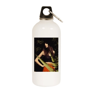 Emily Ratajkowski White Water Bottle With Carabiner