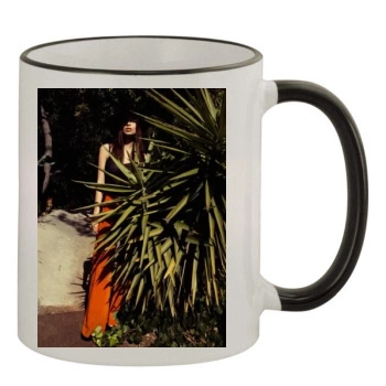 Emily Ratajkowski 11oz Colored Rim & Handle Mug