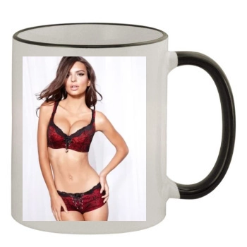 Emily Ratajkowski 11oz Colored Rim & Handle Mug