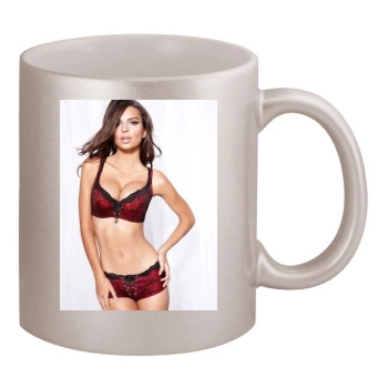 Emily Ratajkowski 11oz Metallic Silver Mug