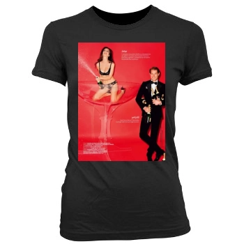 Emily Ratajkowski Women's Junior Cut Crewneck T-Shirt