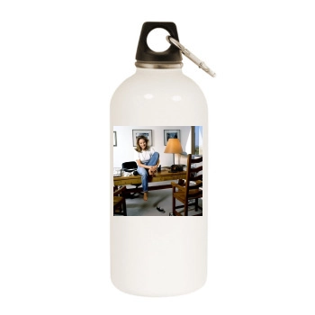 Jodie Foster White Water Bottle With Carabiner