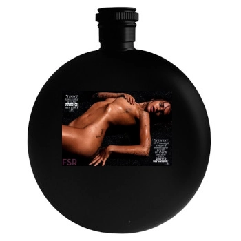 Emily Ratajkowski Round Flask