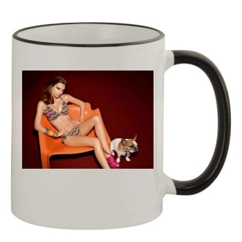 Emily Ratajkowski 11oz Colored Rim & Handle Mug