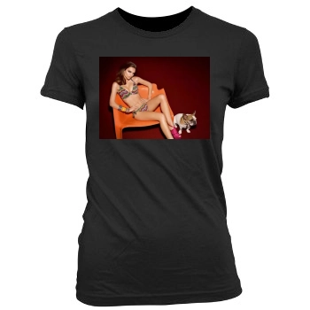 Emily Ratajkowski Women's Junior Cut Crewneck T-Shirt