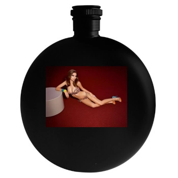 Emily Ratajkowski Round Flask