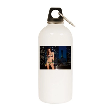 Emily Ratajkowski White Water Bottle With Carabiner