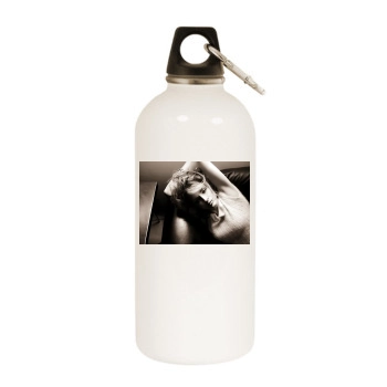 Jodie Foster White Water Bottle With Carabiner