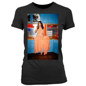 Emily Ratajkowski Women's Junior Cut Crewneck T-Shirt