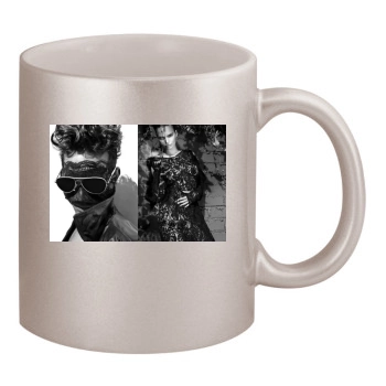 Emily Ratajkowski 11oz Metallic Silver Mug