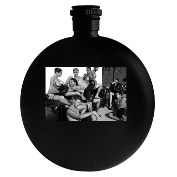 Emily Ratajkowski Round Flask