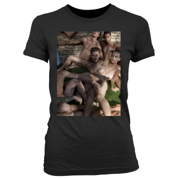 Emily Ratajkowski Women's Junior Cut Crewneck T-Shirt