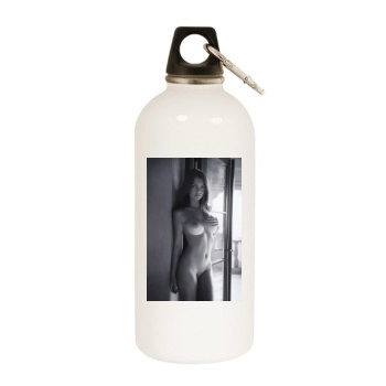 Emily Ratajkowski White Water Bottle With Carabiner