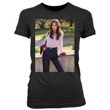 Emily Ratajkowski Women's Junior Cut Crewneck T-Shirt