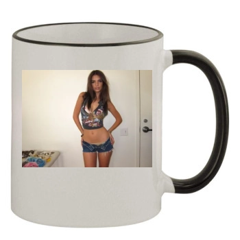 Emily Ratajkowski 11oz Colored Rim & Handle Mug