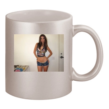 Emily Ratajkowski 11oz Metallic Silver Mug