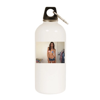 Emily Ratajkowski White Water Bottle With Carabiner