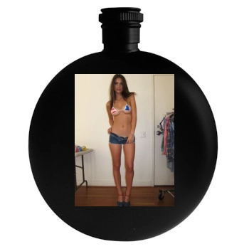 Emily Ratajkowski Round Flask