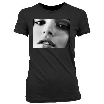 Emily Ratajkowski Women's Junior Cut Crewneck T-Shirt