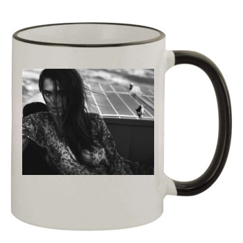 Emily Ratajkowski 11oz Colored Rim & Handle Mug