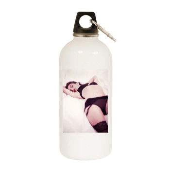 Emily Ratajkowski White Water Bottle With Carabiner