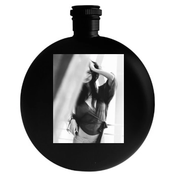 Emily Ratajkowski Round Flask