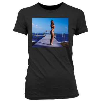 Emily Ratajkowski Women's Junior Cut Crewneck T-Shirt