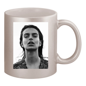 Emily Ratajkowski 11oz Metallic Silver Mug