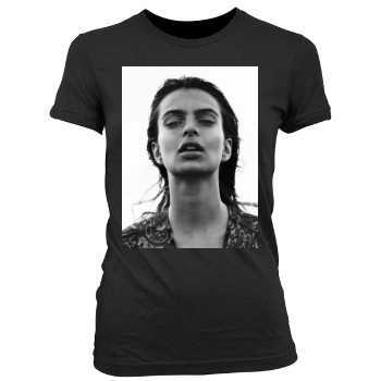 Emily Ratajkowski Women's Junior Cut Crewneck T-Shirt